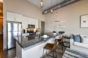 Gourmet Kitchen With Island at The Tennessee Brewery, Memphis, Tennessee