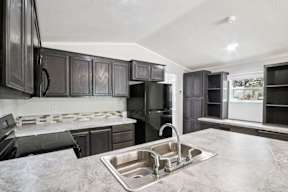 Modern Kitchen at Woodview Apartments, Austin, TX