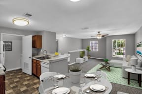 Dining Area and Living Room