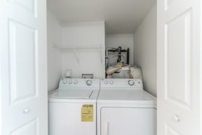 a washer and dryer in the laundry room