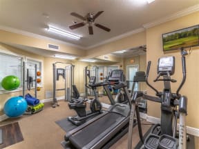 our apartments have a gym with plenty of equipment