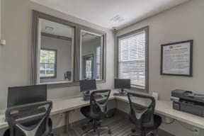 Business Center with comfortable chairs