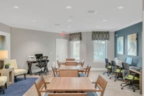 Business Center with comfortable chairs