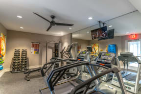 the gym at parc hill apartments