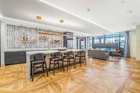 Kitchen and Dining Table at Viva Lakeshore, Bridgewater, MA