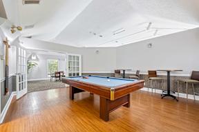 Pool table in game room at Four Winds Apartments, Massachusetts, 02720