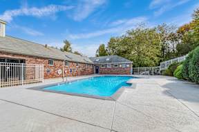 Pool in backyard at Four Winds Apartments, Fall River, 02720