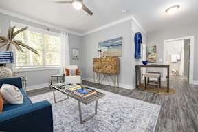 Bright Living Room at Park Circle Village Apartments, South Carolina