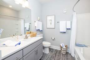 Bathroom with Toilet at Park Circle Village Apartments, North Charleston, SC, 29405
