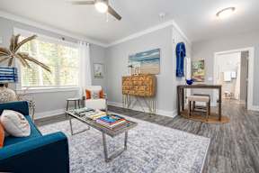 Living Room Interior at Park Circle Village Apartments, North Charleston