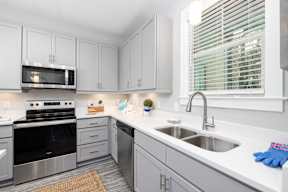 Kitchen with Cabinets at Park Circle Village Apartments, South Carolina, 29405