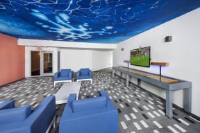 lobby gaming area  at South of Atlantic Luxury Apartments, Florida, 33483