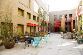 Bakery Lofts Courtyard Ground level view