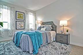 Bedroom staged