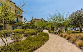 Apartment walkway and landscaping-Parque Vista, Los Angeles, CA