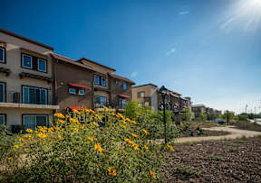 Apartment buildings exterior with walkways and landscaping-Parque Vista, Los Angeles, CA