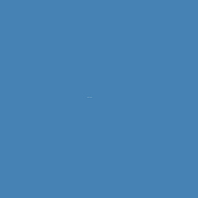 A solid blue background with a small white dot in the middle.