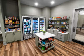 a pantry area with a variety of pantry items