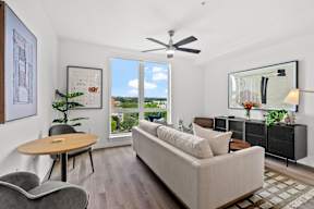 Living area at Hue, Redmond, Washington