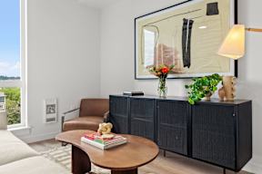 Table and wooden cabinets at Hue, Washington, 98052