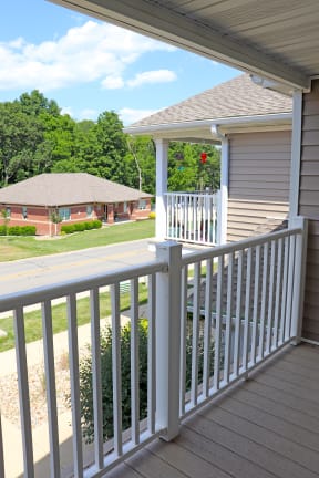 Balcony with White Railing