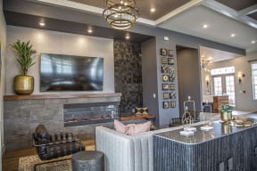 Clubhouse Kitchen at Heartland View Apartments, Wentzville, MO, 63385