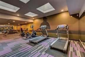 Fitness center with gym equipment