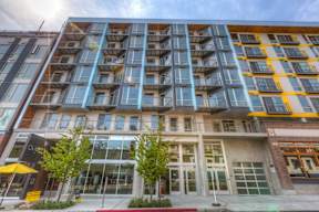 Exterior of Cue Apartments