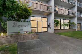 the building where the apartment is located