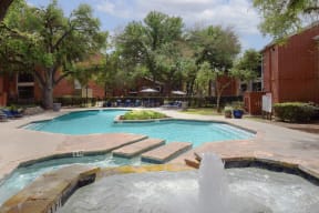 our apartments showcase a swimming pool