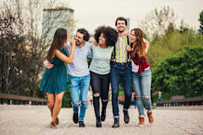 A group of friend at Southerly at LoSo Apartments