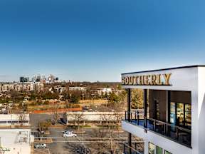 A building with the word "Southerly" on it.