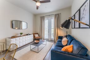 Modern Nautical Living Room at Residences at 3000 Bardin Road, Grand Prairie, TX