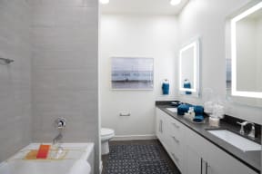 Bright Bathroom at Durham Heights, Houston, TX, 77008