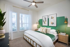 Bedroom With Expansive Windows at Durham Heights, Texas