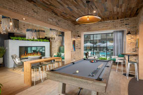 Billiards Table In Clubhouse at Durham Heights, Houston, 77008