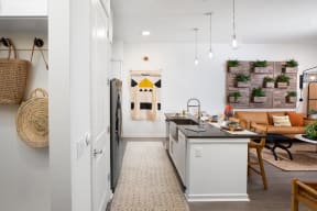 Kitchen With Living Area at Durham Heights, Houston, 77008