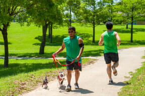 Walking In Park at Durham Heights, Texas