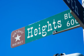 street sign at Durham Heights, Houston
