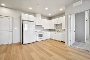 Kitchen With White Appliances at Terracina at Winding Creek, Roseville, CA