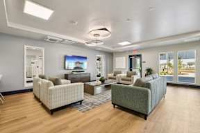Community Clubroom With TV at Terracina at Winding Creek, Roseville California