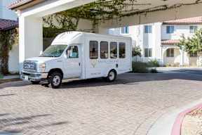 A white van with the words