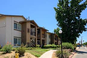 our apartments offer a walkway to the community at Oak Terrace Senior Apts, Hemet, CA 92543