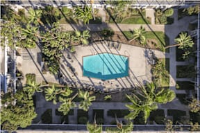 Aerial Pool View at University Park, Azusa California