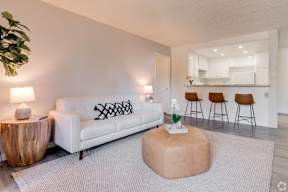 a living room with a couch and a coffee table at Alosta Place, Azusa, CA, 91702