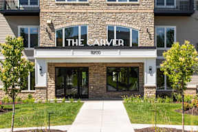 The front of a building with a sign that says The Carver.