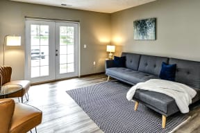 Two bedroom apartment homes with large kitchens and plank flooring at Flatwater in Omaha, NE
