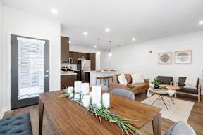 Large kitchens with spacious islands, granite countertops and premium appliances packages at Page Living at Pinnacle Hills in Rogers, AR