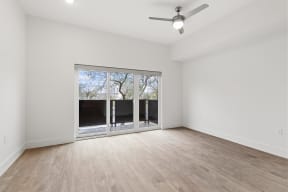 One and two bedroom apartment homes with large Windows at G at Market in Bentonville, AR
