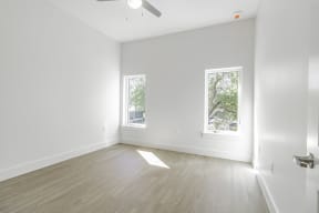 One and two bedroom apartment homes with large Windows at G at Market in Bentonville, AR